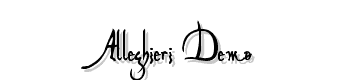 Alleghieri-Demo font